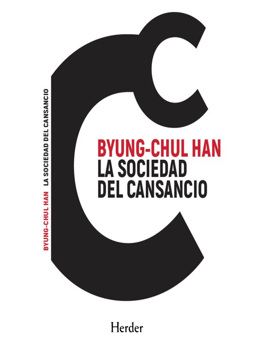 Title details for La sociedad del cansancio by Byung-Chul Han - Wait list